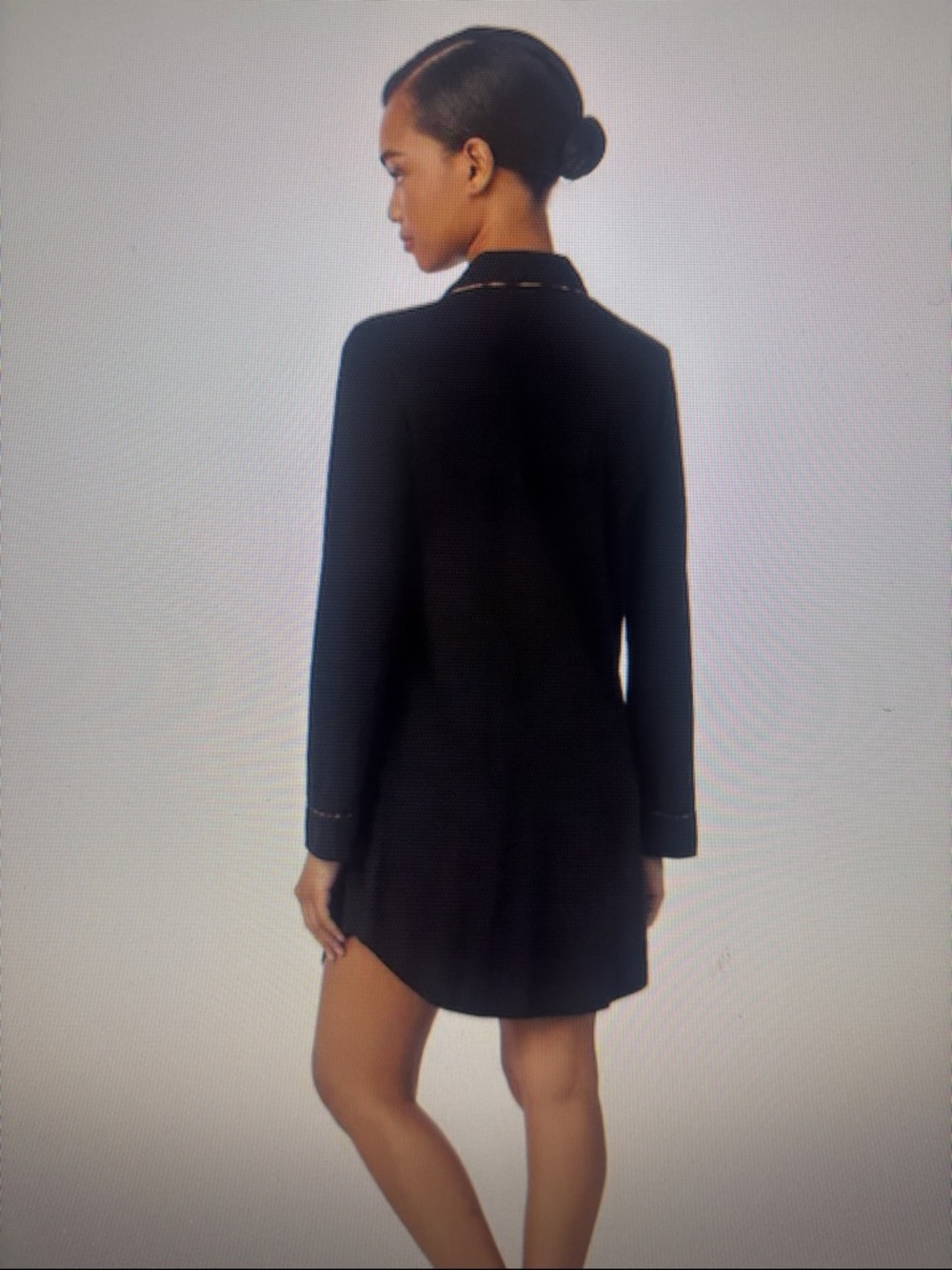NWT Lauren Ralph Lauren Black Cotton Knit Collar Sleepshirt. Medium - Picture 2 of 5